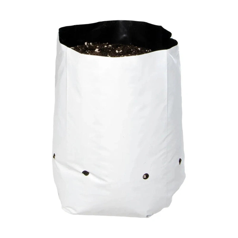 Grow Bags Reversible Black/White Plastic, 2 Gallon, 25 Pk