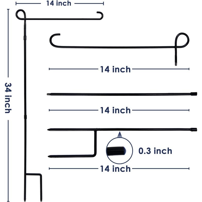 Premium Powder Coated Flag Holder