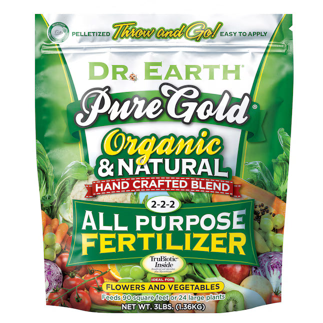 Dr. Earth Pure Gold 3lb All Pupose Pelletized Fertilizer
