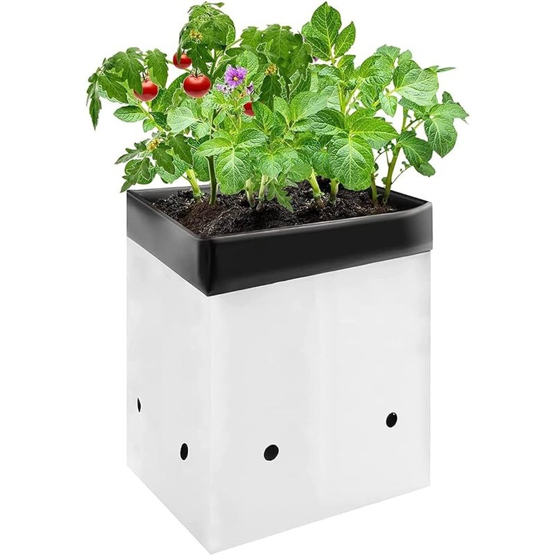 Plastic Nursery Bags White/ Black 100Pk, 1/2 Gal