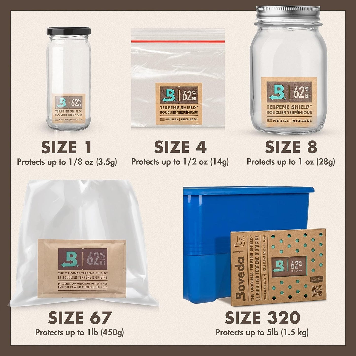 Boveda® 62% 2-way Humidity Control Pack 67g