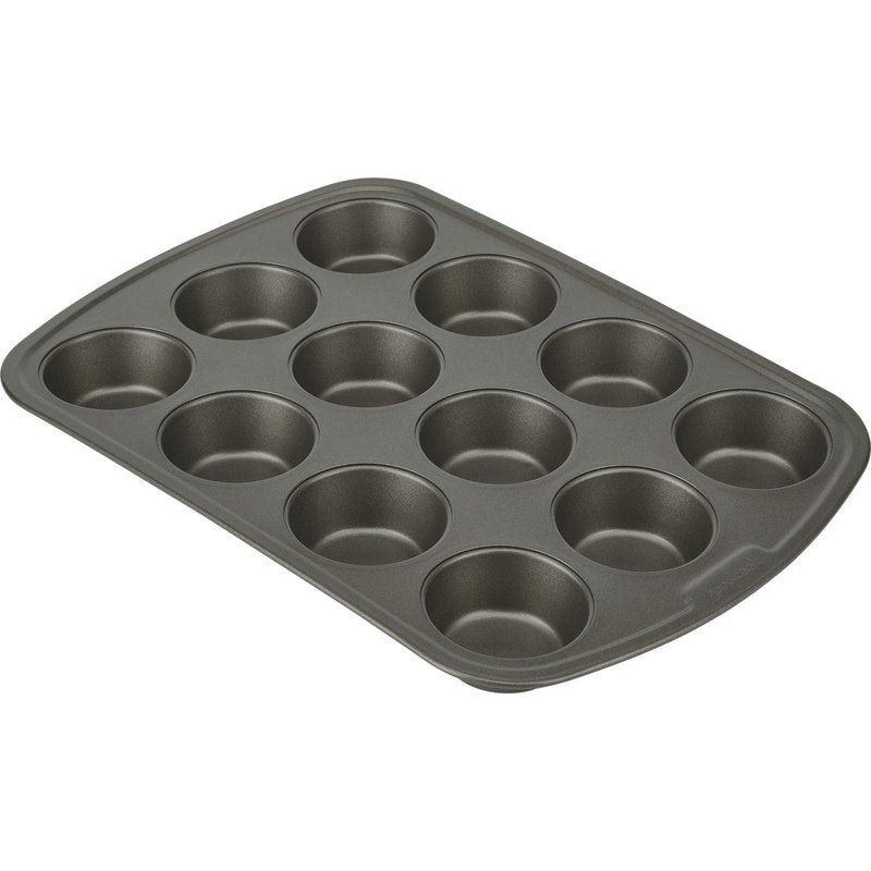 Goodcook Scratch-Resistant Nonstick 12 cup Muffin and Cup Cake Fan, 13 Inch x 9 Inch