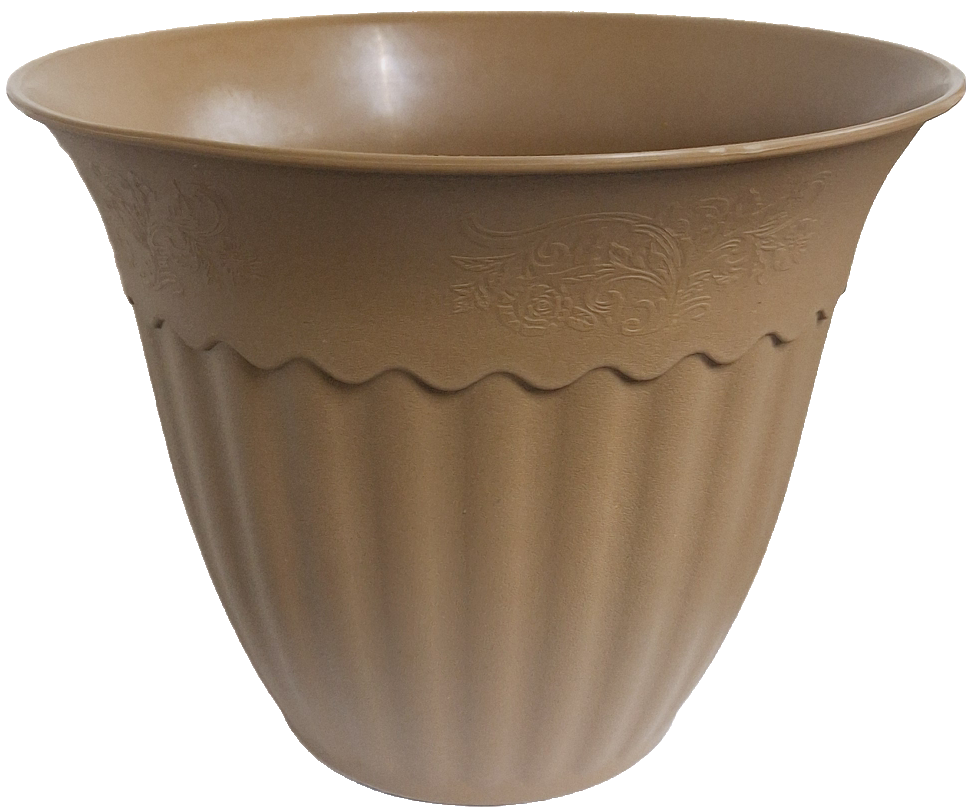 Modern Plastic Nursery Pot, Tan