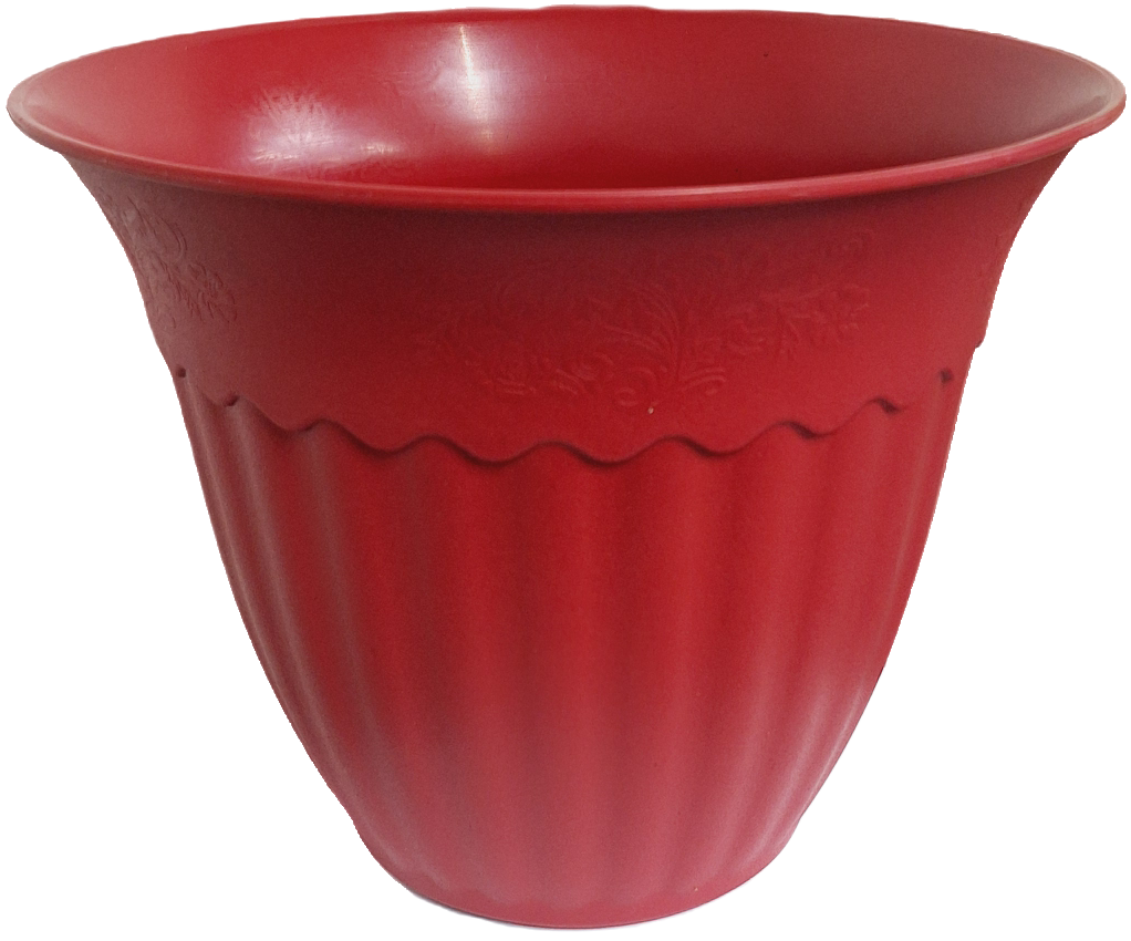 Modern Plastic Nursery Pot, Red
