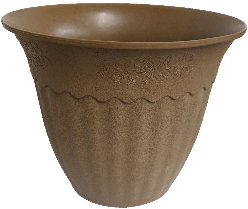 Modern Plastic Nursery Pot, Tan