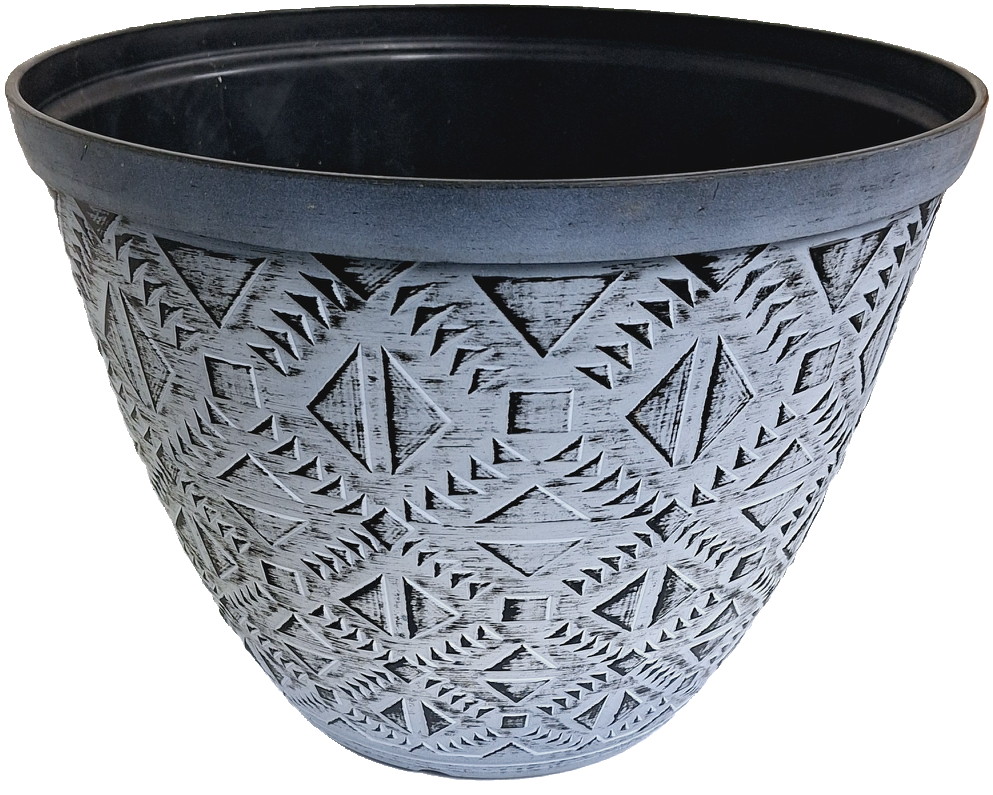 Totem Flower Pots, Plastic, No Drainage, 12 in