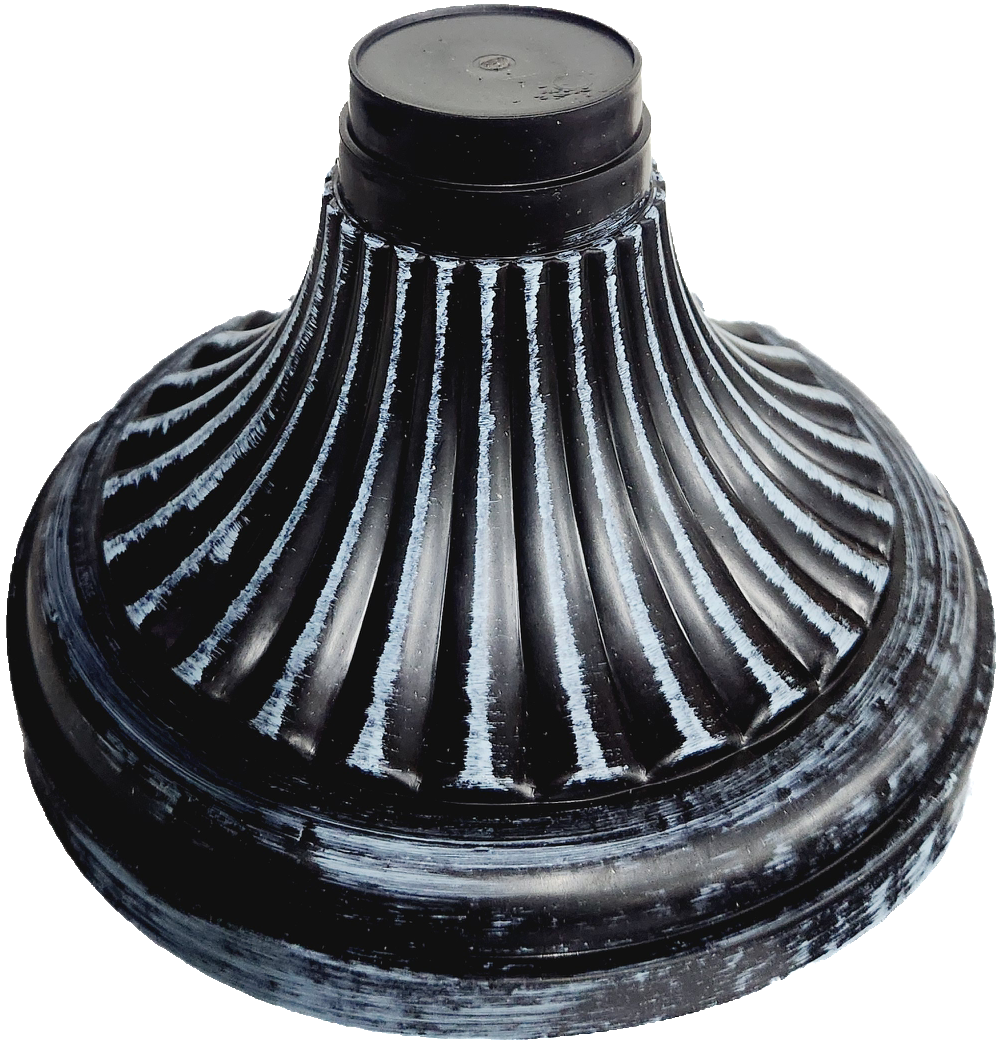 Traditional Black and Gray Urn, Plastic, 13 in x15 in