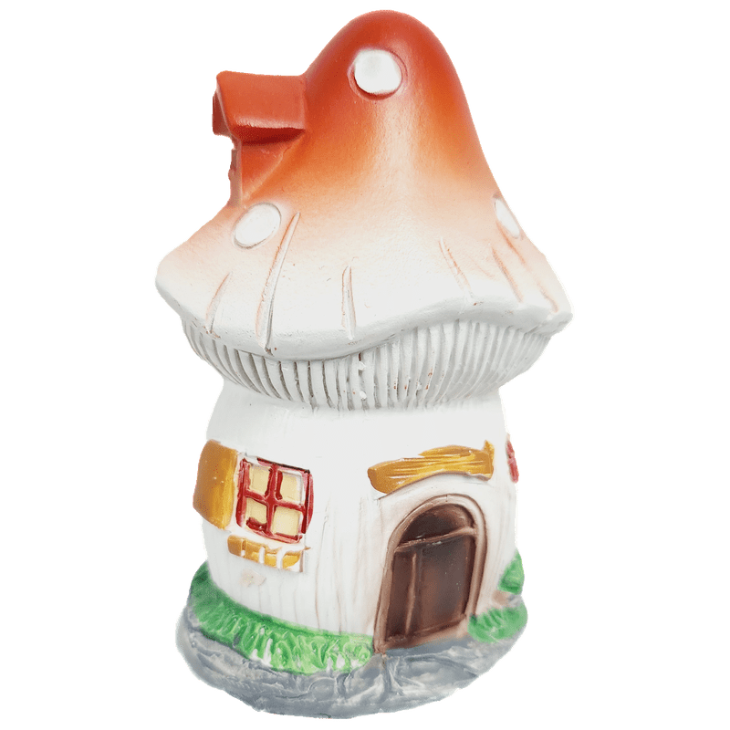 Mini Garden Mushroom House Gnome Set, Mushroom House, Welcome Sign, and Bird Bath, , 4-Piece Set