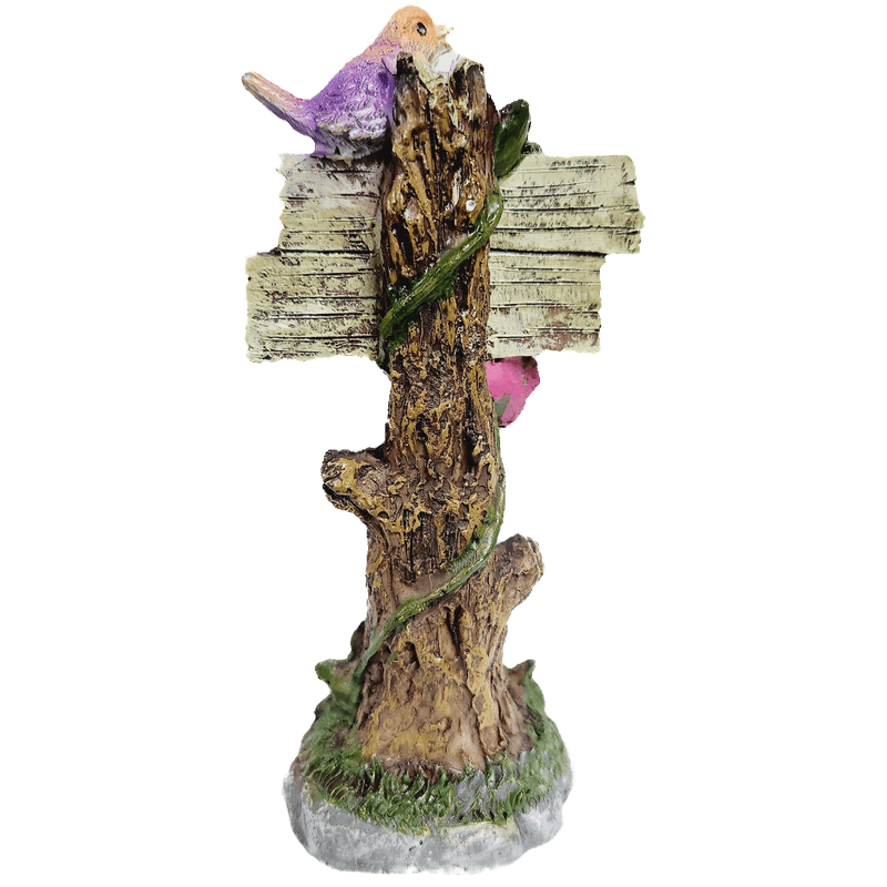 Gnome Decorations Fairy Crossing Sign, 6 inch