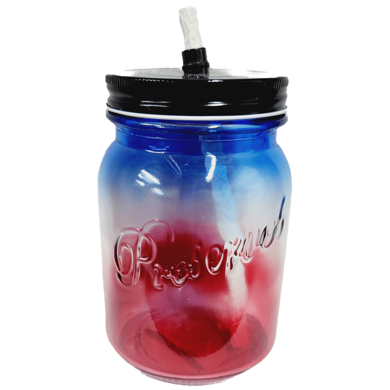 Patriotic Mason Jar Tabletop Torch