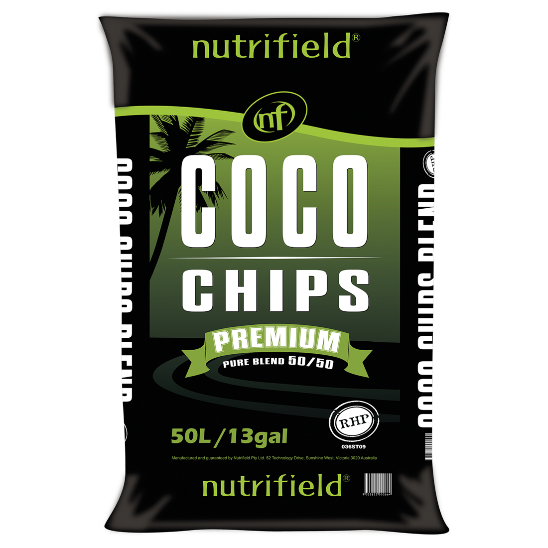 Nutrifield Coco Chips Premium Pure Blend, 50/50, 10L 2.6 Gallon
