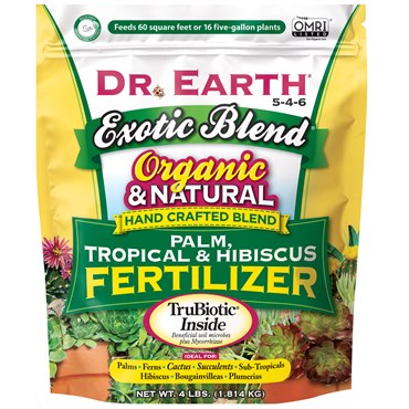 dr earth plant fertilizer Dr Earth 756P 4 lbs. Exotic Blend Tropical Fertilizer