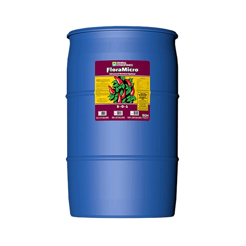 General Hydroponics®, FloraMicro®, 5-0-1, FloraSeries® Advanced Nutrient System (55 Gallon)