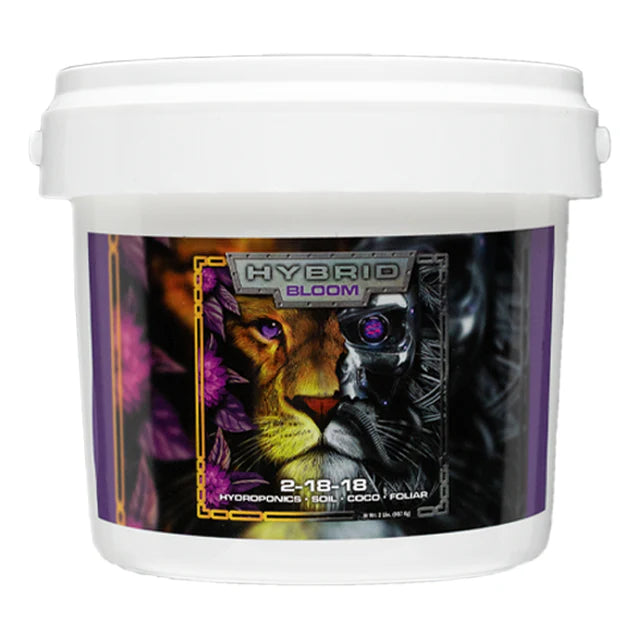 White container with a colorful label featuring a lion and text on a white background