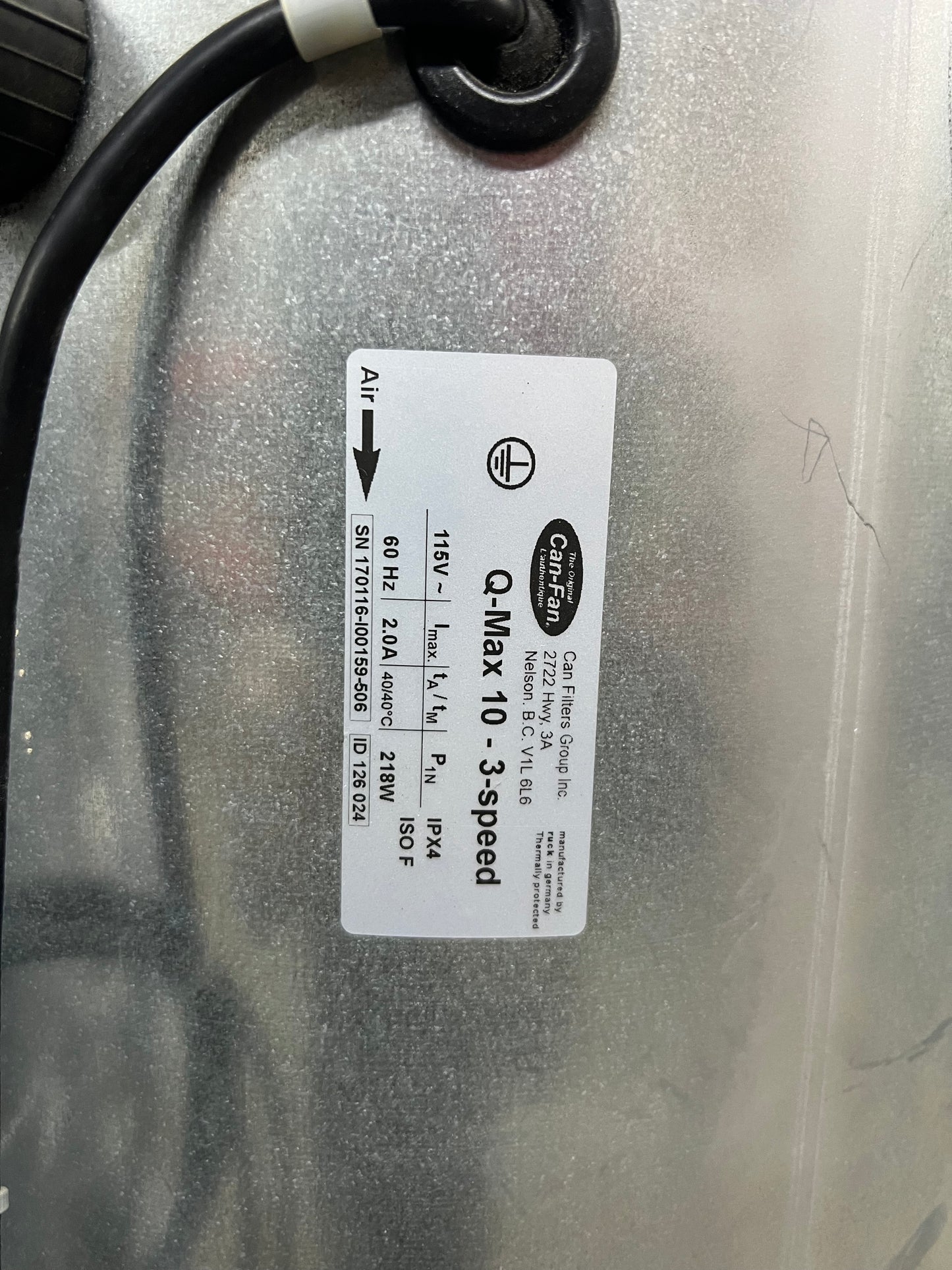 Pre-Owned Can-Fan Q-Max 10"