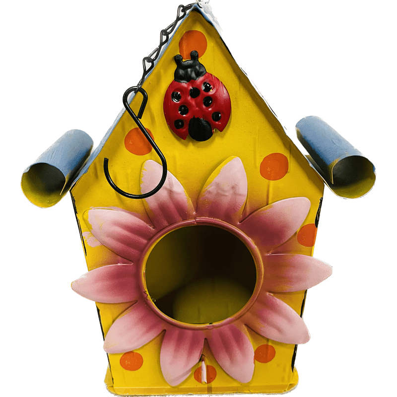 Outdoor Metal Birdhouse, 8 inch