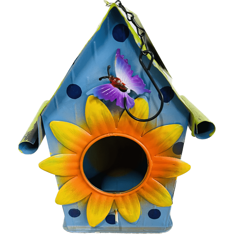 Outdoor Metal Birdhouse, 8 inch