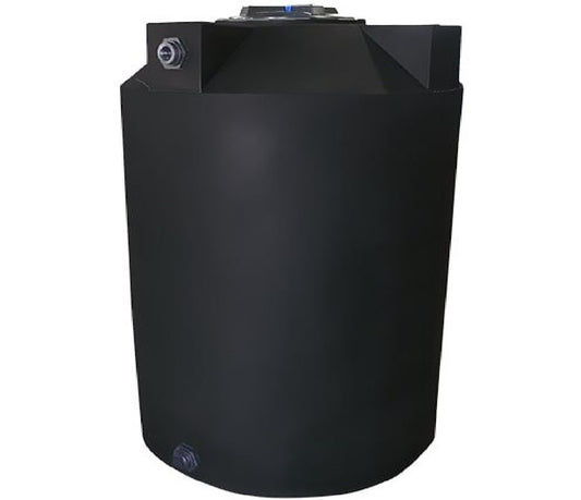 100 Gallon Bushman Black Plastic Vertical Water Storage Tank (PRE-OWNED)