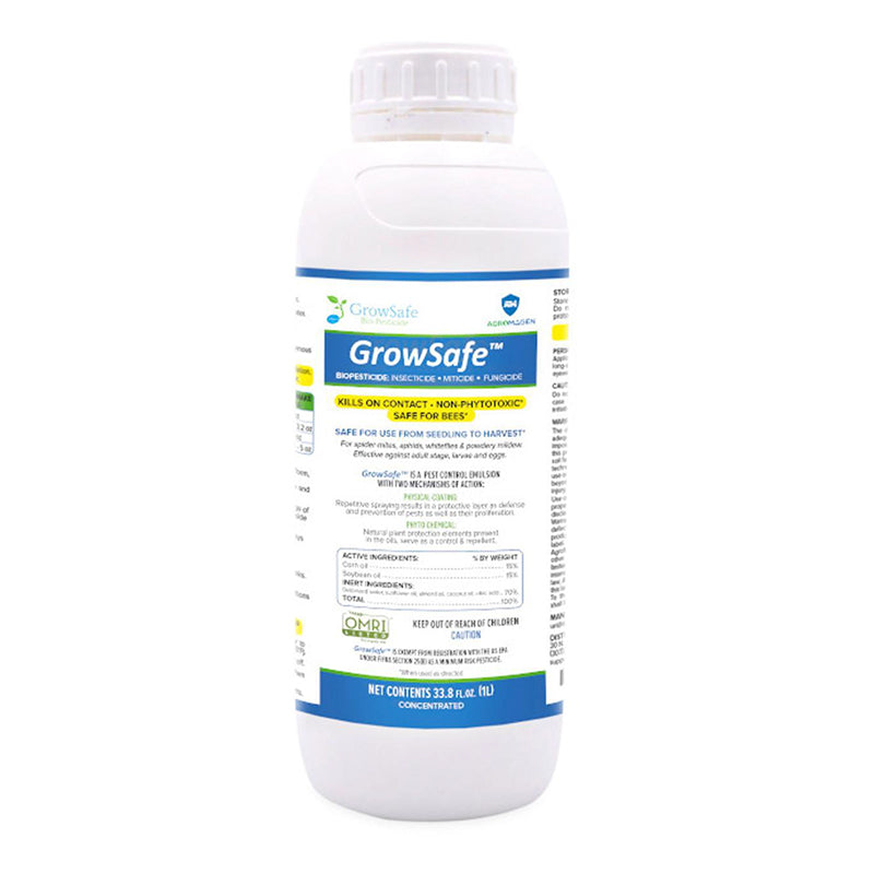 GrowSafe Bio-Pesticide, Organic Natural Miticide, Fungicide and Insecticide 1 Liter