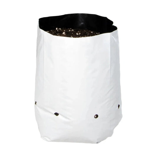 Grow Bags Reversible Black/White Plastic, 2 Gallon, 25 Pk