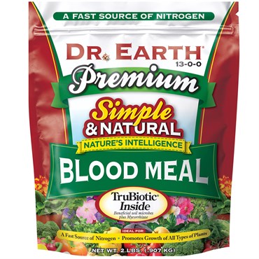 Dr. Earth® Premium Organic Blood Meal 13-0-0 - 2lb - Poly Bag