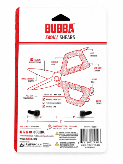Bubba Small Shears (red)