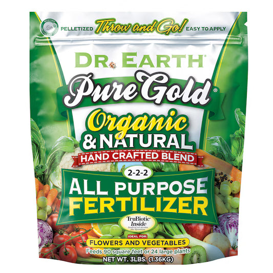 Dr. Earth Pure Gold 3lb All Pupose Pelletized Fertilizer