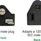 BloomGrow 110V / 120V to 220V / 240V Plug Adapter Electrical Converter for US (1 PC)