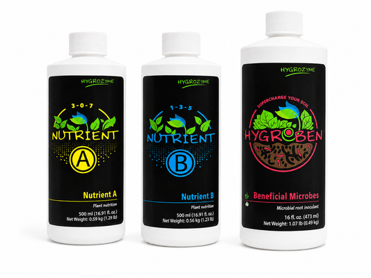 Hygrozyme Nutrient A/B & Hygroben 500ml Combo Pack