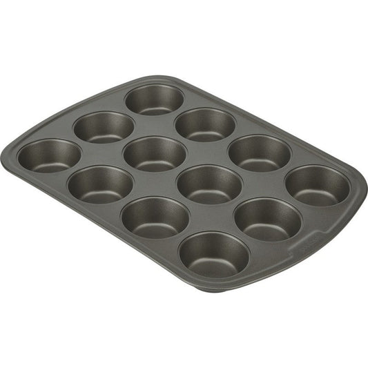 Goodcook Scratch-Resistant Nonstick 12 cup Muffin and Cup Cake Fan, 13 Inch x 9 Inch