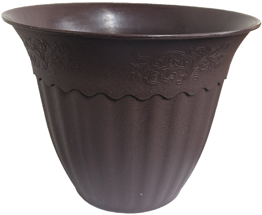 Modern Plastic Nursery Pot, Brown