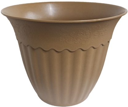 Modern Plastic Nursery Pot, Tan