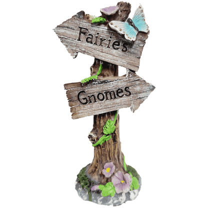 Gnome Decorations Fairies and Gnomes Sign, 6 inch
