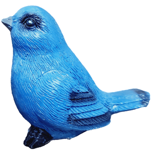 Mini Garden Hand Crafted Blue Finch Bird, 3 inch