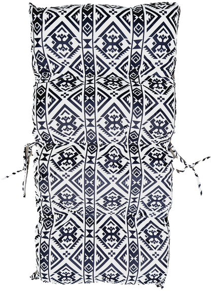 Outdoor Chair Cushion, Black/White