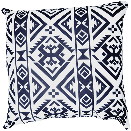 TL Outdoor Toss Pillow, Black/White