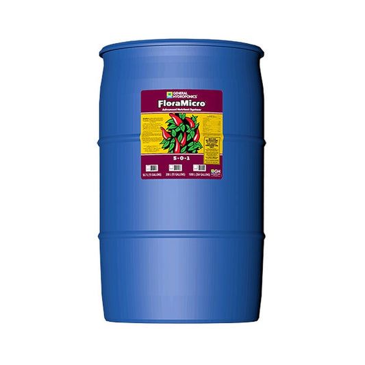 General Hydroponics®, FloraMicro®, 5-0-1, FloraSeries® Advanced Nutrient System (55 Gallon)