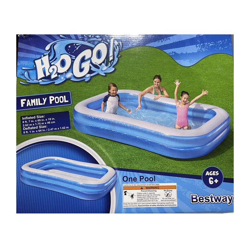 H20GO! Family Fun Inflatable Pool, 8ft