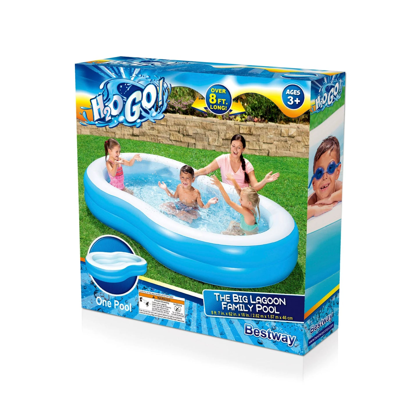 H2OGO! Big Lagoon Inflatable Family Pool