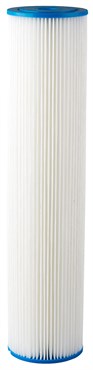 Filter cartridge with blue top and white body