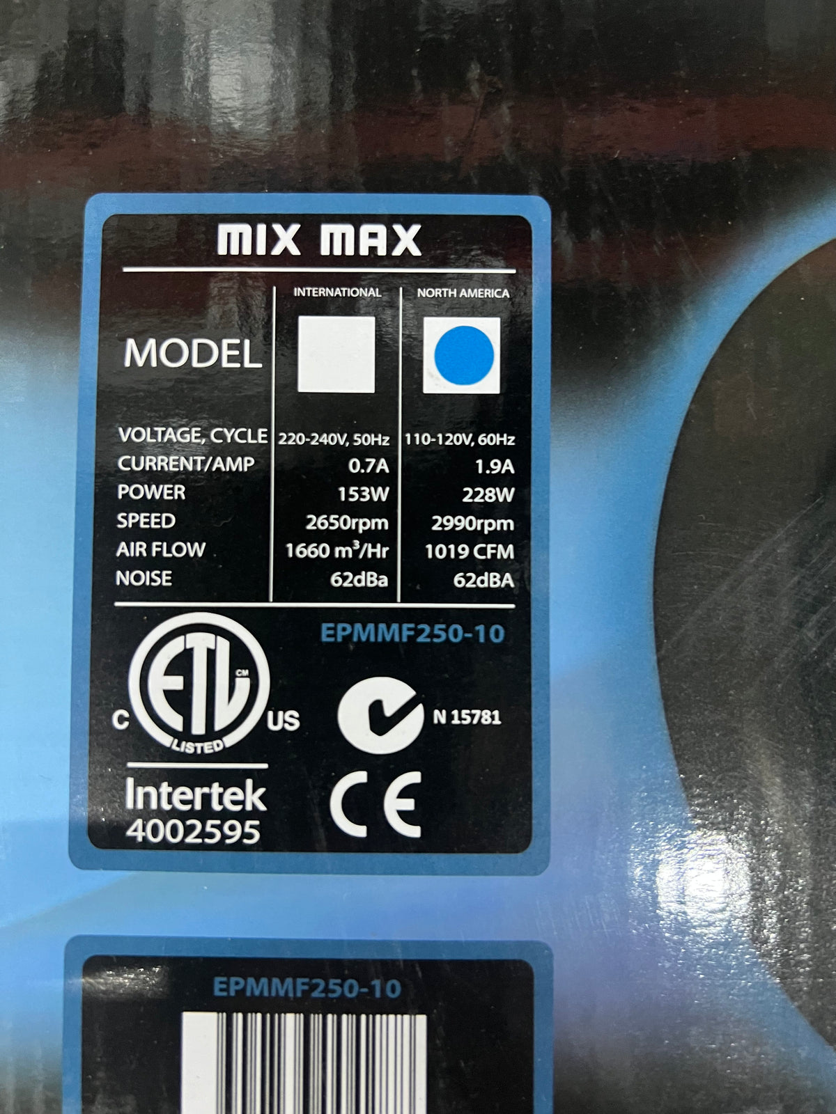 Discounted Mix Max 10" Inline Exhaust Fan