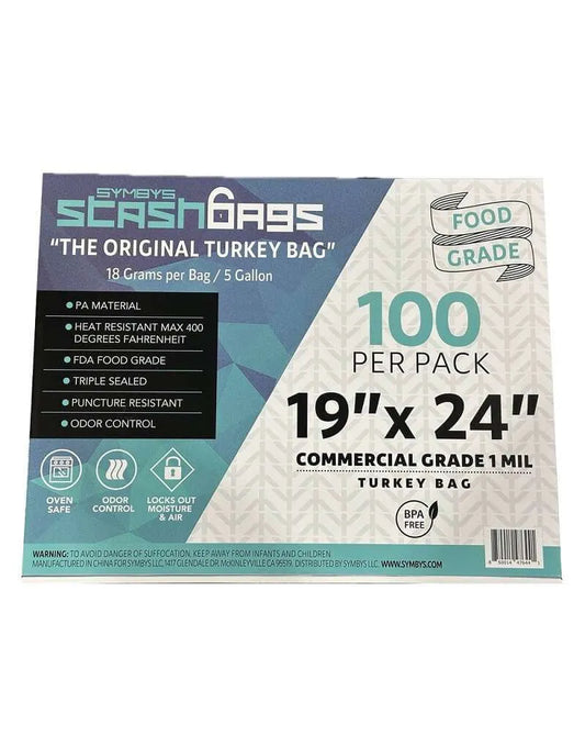 SYMBYS StashBags – 19″ x 24″ Commercial Grade PA Turkey Bags 100ct