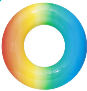 H2ogo Bestway Vinyl Inflatable Swim Ring, Multi-Colored