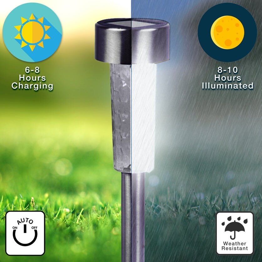Solar Powered Stainless Steel LED Pathway Light