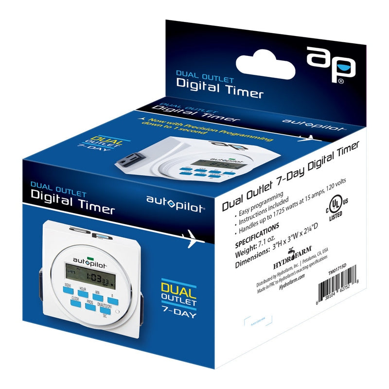 Auto Timer AutoPilot Dual Outlet Digital Timer – The Growers Depot