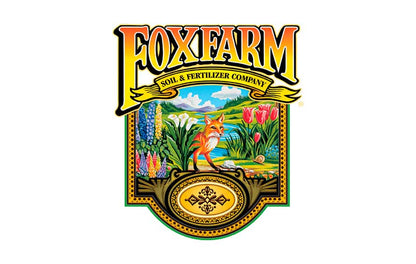 Logo of Fox Farm Soil & Fertilizer Company with a fox and garden scene on a white background