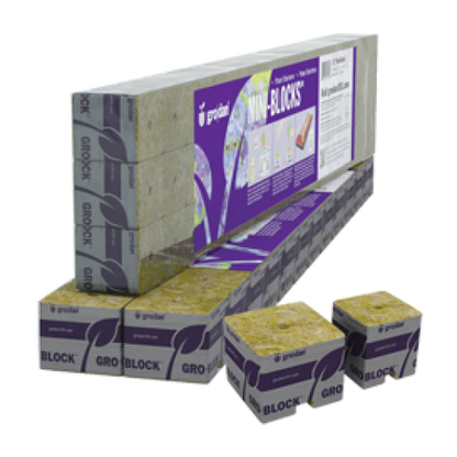 Grodan Improved Stone Wool Delta Starter Mini-Blocks - 2 inch x 2 inch x 1.5 inch Case
