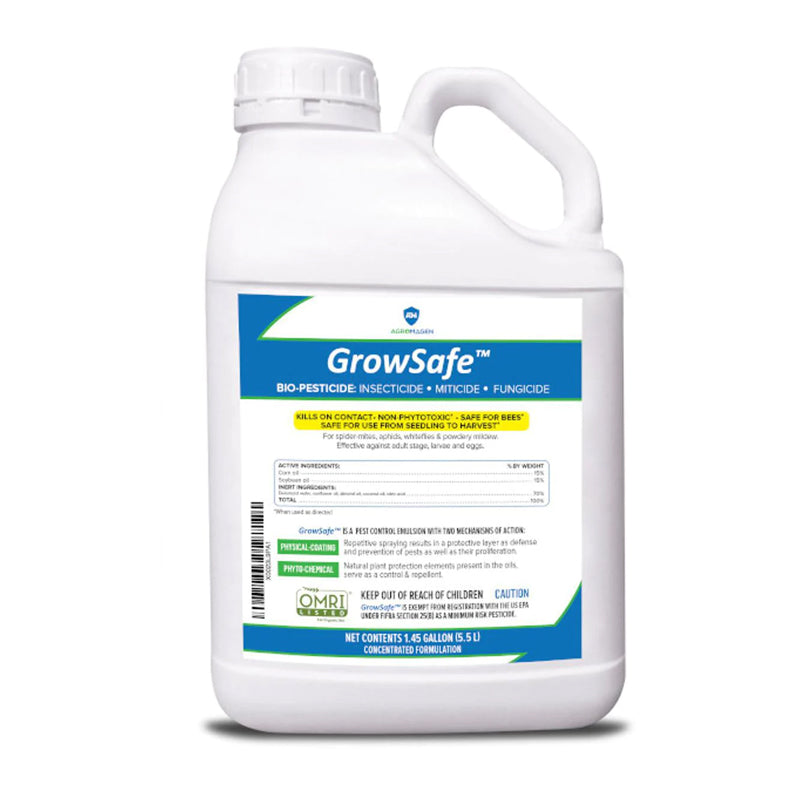 GrowSafe Bio-Pesticide, Organic Natural Miticide, Fungicide and Insecticide 1.45 gallon