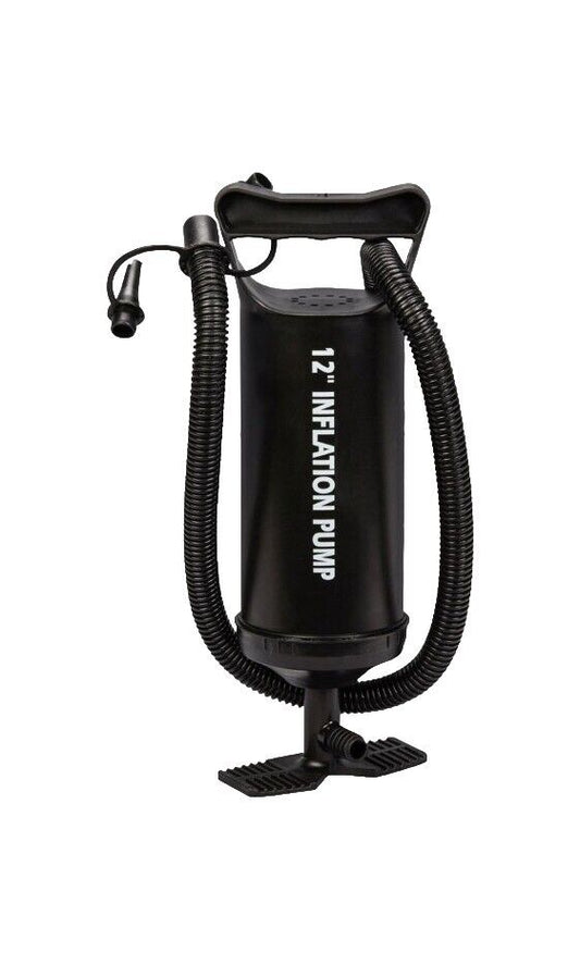 H2OGO! Air Inflation Hand Pump 12” Tall 3 Valve Adaptors