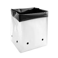 Grow Bags Reversible Black/White Plastic, 3 Gallon, 50pk